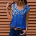 thumbnail image 2 of Fridja Camisole de Blouse Supérieure Décontractée à Col en V Imprimée Sans Manches Womens, 2 of 9
