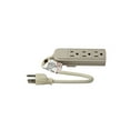 thumbnail image 2 of Uninex 3-Outlet Mini Power Strip Cord, 1 Feet Long, Beige, 2 of 2