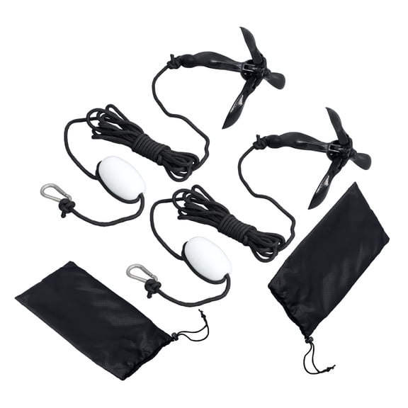labwork Lounsweer 2 Pack Marine Kayak Anchor Kit Grapnel Anchor Kit Folding Grapnel Anchor Boat Anchor with Foldable Claw Kayak Fishing Accessories for Small Boats Kayak Canoes Motorboat Paddle
