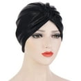 thumbnail image 6 of Turbans for Women Soft Pre Tied Knot Fashion Pleated Turban Cap Beanie Headwrap Sleep Hat, 6 of 7