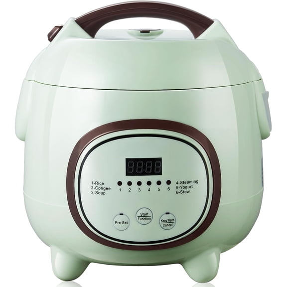Rice Cooker 6 Cup (Cooked), Small Rice Cooker with 6 Cooking modes,24-Hr Delay Timer and  Keep Warm Function, Non- Inner Pot,1.6L Suitable For  People