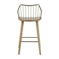 thumbnail image 4 of Winston Farmhouse Counter Stool In White Washed Wood And Antique Copper Metal, 4 of 7