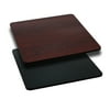 Flash Furniture 36'' Square Table Top with Black or Mahogany Reversible Laminate Top