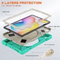 thumbnail image 6 of XYX Case for Samsung Galaxy Tab S6 Lite (SM-P610/P613/P615/P619), 360 Degree Rotating Hand Grip Shockproof Cover with Shoulder Strap, Mint Green, 6 of 7