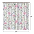 thumbnail image 5 of Pioneer Flower Floral Print Pattern Shower Curtain 72"x72" ,Bathroom Decorative Shower Curtains Set with 12 Hooks,Modern Waterproof Washable Shower Curtain, 5 of 6