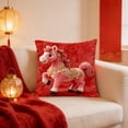 thumbnail image 4 of Nkmbld New Year Decorative Pillows Covers, Year of The Horse Spring Festival Pillowcases, Happy Lunar New Year Holiday Cushion Case Decoration for Sofa Couch, 4 of 8