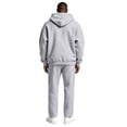 thumbnail image 3 of Delconic Mens Fleece Quarter Zip Hoodie and Sweatpants Set Loose Fit Pullover Hooded Sweatshirt Drawstring Jogger Pants Gray S, 3 of 5