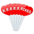 thumbnail image 1 of Bikes Heart Love Cupcake Picks Toppers - Set of 6, 1 of 1