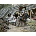 thumbnail image 2 of Tissot, James 14x12 Black Ornate Wood Framed with Double Matting Museum Art Print Titled - Mess of Pottage, 2 of 4