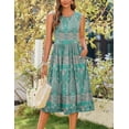 thumbnail image 2 of Vestido Zeagoo sin mangas para mujer, casual, sin mangas, midi, con bolsillos, 2 of 8