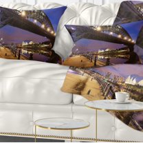 Designart Bridges over River Tyne Newcastle - Cityscape Throw Pillow - 12x20