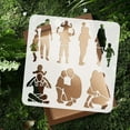 thumbnail image 4 of Dad Silhouette Stencil for Painting 11.8"x11.8" Reusable Plastic Father's Day Stencil Drawing Templates Father DIY Craft Paint Template for Wall Home Decor Wood Burning Card Journal Paper, 4 of 7