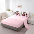 thumbnail image 5 of Castle Fairy Black Cute Girl Twin Bedding 7-Piece,Musical Note Print Bedding Comforter Set,Pink Purple,Grey Reversible, 5 of 7