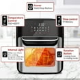 thumbnail image 3 of TOYTEXX 12.7Qt 2-Basket Air Fryer, Stainless Steel Convection Oven, Black - LED Touch Screen, View Window, 3 of 7