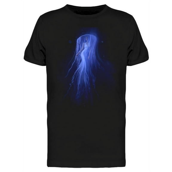 A Jellyfish Girl Floating T-Shirt Men -Image by Shutterstock, Male Small