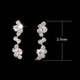 thumbnail image 2 of Bride Silver Bridal Necklace Earrings Set Crystal Bridal Wedding Jewelry Set Rhinestone Choker Necklace for Women and Brides, 2 of 9