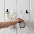 thumbnail image 4 of 2 Pieces ABS Animal Shape Hook Punch-free Decorative Self-adhesive Replacement Simple Style Bathroom Key Hanger White, 4 of 9
