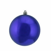 Ornement de balle de Noël brillant Blue Blue Shiny 4 "(100 mm)