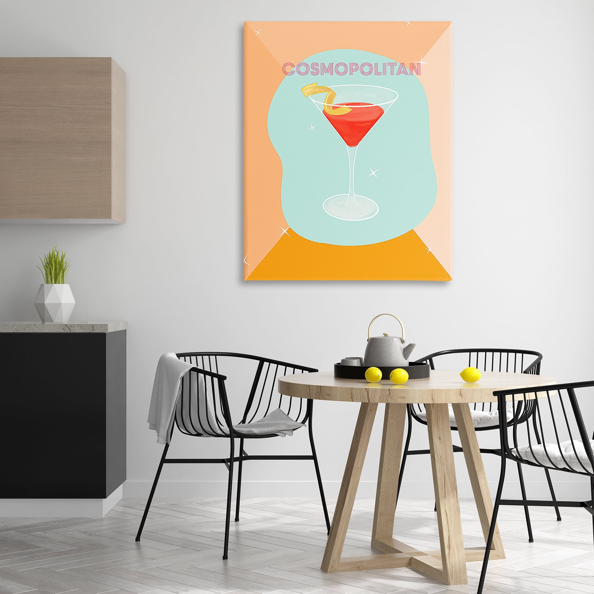 Stupell Industries Modern Cosmopolitan Drink Food & Beverage Painting Wrapped Canvas Art Print Wall Art, 36 x 48