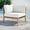 White, variant on Modway Clearwater Teak Wood and Fabric Outdoor Corner Chair in Gray/White