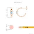 thumbnail image 3 of ANGARA Natural Pear Aquamarine Solitaire Hoop Earrings in 14K Rose Gold for Women (Size-4x3mm) | March Birthstone, Birthday, Anniversary, Jewelry Gift for Women | Natural Aquamarine Earrings, 3 of 8