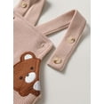 thumbnail image 5 of Infant Baby Boy Clothes Stripes Long Sleeve Romper + Bear Style Suspender Pants Outfit Set 0-3 Months, 5 of 7
