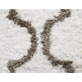 thumbnail image 6 of Chesapeake Microfiber Polyester Shag Ivory Base with Grey Design Deco Area Rug (5'x7'), 6 of 6
