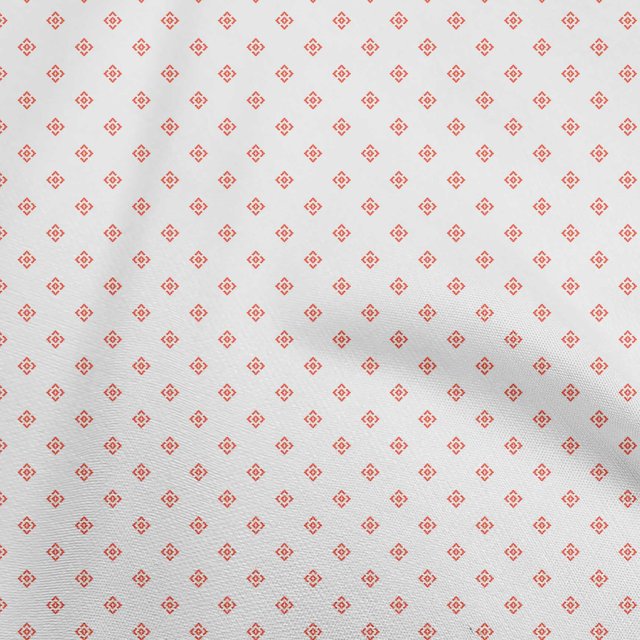oneOone Polyester Spandex White Fabric Geometric Craft Projects Decor Fabric Printed By The Yard 56 Inch Wide