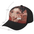thumbnail image 2 of Cat Ears with Big Eyes Baseball Cap Classic Golf Cap Soft Dad Hat Multicolor Adjustable Low Profile Hat Unisex, 2 of 6