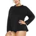 thumbnail image 6 of Attraco Plus Size Rash Guard for Women Sun Protection Rashguard Shirt Solid Color 1X-3X, 6 of 6