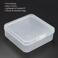 thumbnail image 4 of Uxcell 2.95 inch x 0.98 inch Plastic Square Clear Storage Container Box with Lid for DIY Art Crafts 6 Pack, 4 of 5