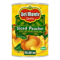 Del Monte Yellow Cling Sliced Peaches Canned Fruit 15.25 oz Can (Pack of 2)