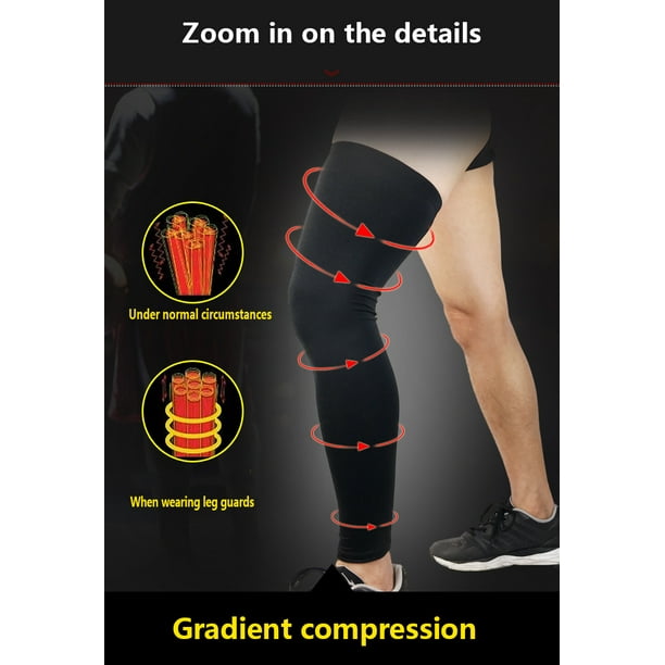 Unisex Compression Leg Sleeve, High Elastic Pain Relief Knee Protective  Socks 