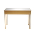 thumbnail image 4 of Hassch Modern Mirror Computer Desk with Drawers, Home Office Workstation PC Laptop Table, Champagne Gold, 4 of 10