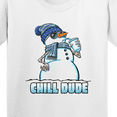 thumbnail image 4 of Inktastic Chill Dude Winter Snowman Youth T-Shirt, 4 of 5