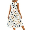 thumbnail image 6 of Taylonsss Womens Casual Sleeveless Round Neck Dress with Allover Print and Pocket, Casual Everyday Outfit, 6 of 6