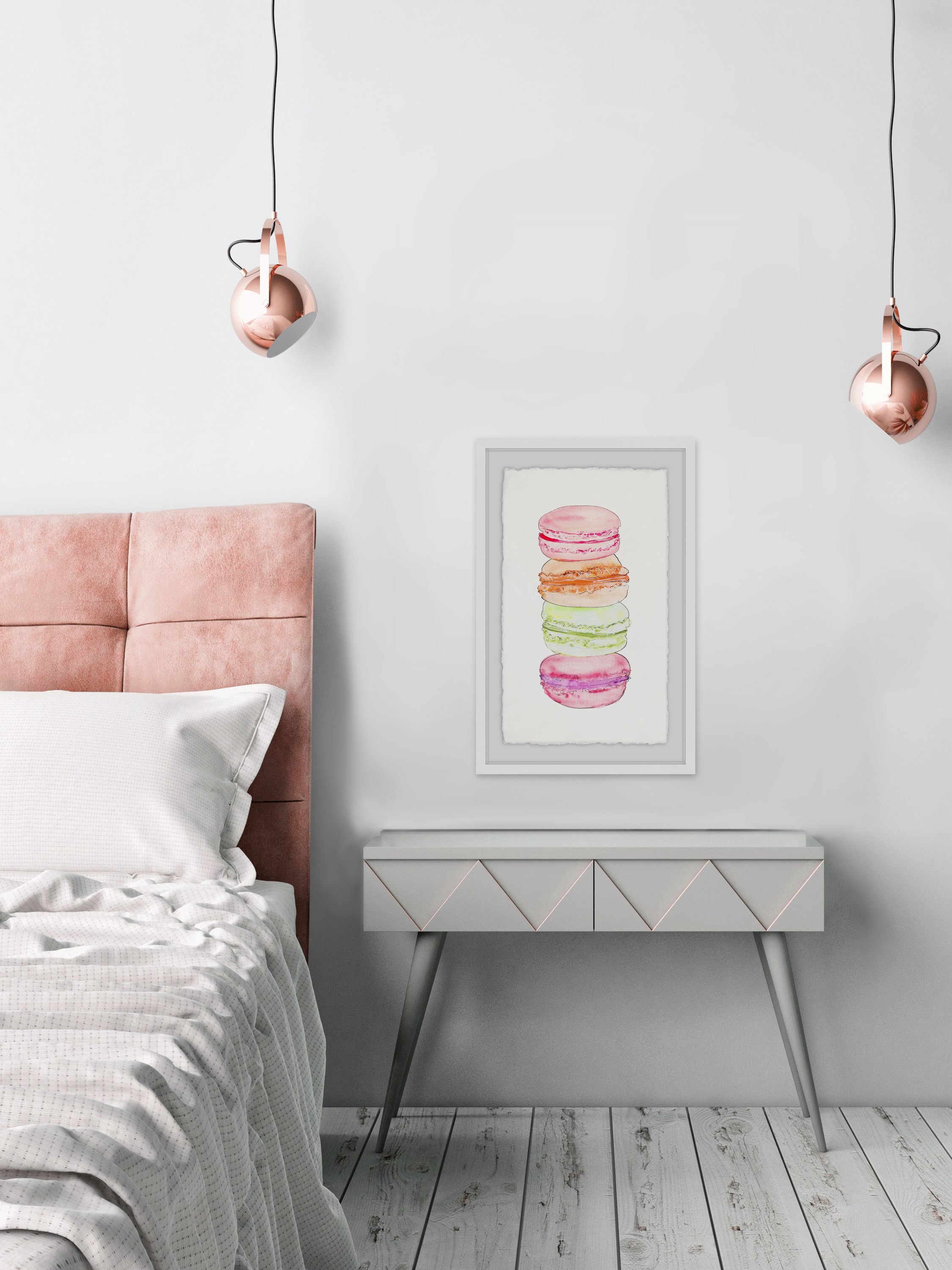 Macaron Tower Framed Painting Print