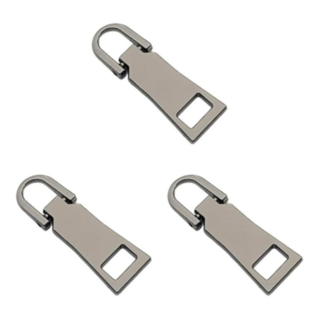Guardoinrt 3pack/lot Reusable Zippers Replacement Header - Practical And Wide Application Widely Zippers Slider No. 3 * Gun color 3Set