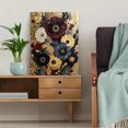 thumbnail image 5 of Gilded Floral Arrangement Textured Canvas Print, Suitable for Living Room, Bedroom, Office, Entryway, Dining Room, 5 of 8