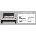 thumbnail image 3 of Queen Size Wood Platform Bed Frame, Noise-Free Design with No Box Spring Required, Easy Assembly & Large Storage Space, Dark Black Finish, 3 of 5