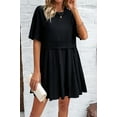 thumbnail image 2 of Women's 2024 spring and summer foreign trade elegant short-sleeved splicing dress, 2 of 10