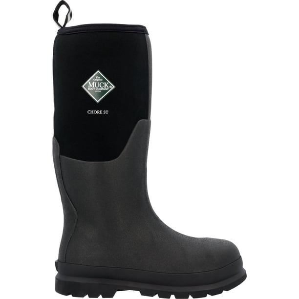 Boot MUCK Chore Classic Steel Toe para hombre, color negro, talla 13 (M)