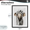 thumbnail image 4 of Stupell Industries Eclectic Squeaky Clean Elephant Black Framed Print Under Glass, 14 x 20, by Tina LeCour, 4 of 8