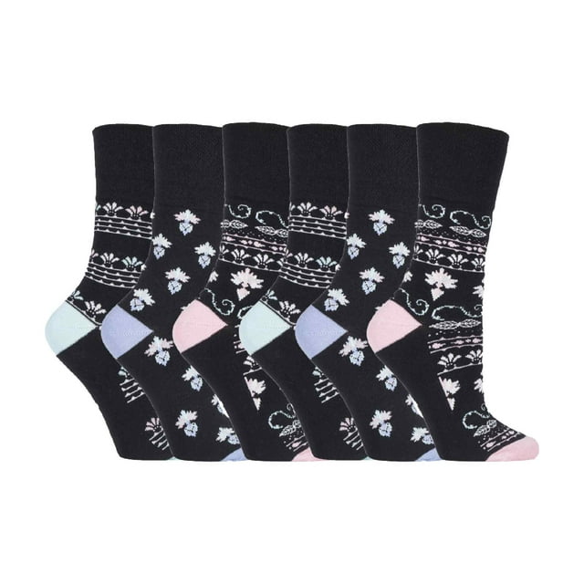Gentle Grip - 6 Paires Chaussettes pour Femmes Gentle Grip Sans Élastique