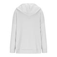 thumbnail image 3 of SHE IS White Crewneck Sweatshirt Women Lightweight Womens Hoodies Pullover Womens Tunic Hoodies Pullover Womens Long Sleeve Tops Casual Dressy My Orders Placed, 3 of 5