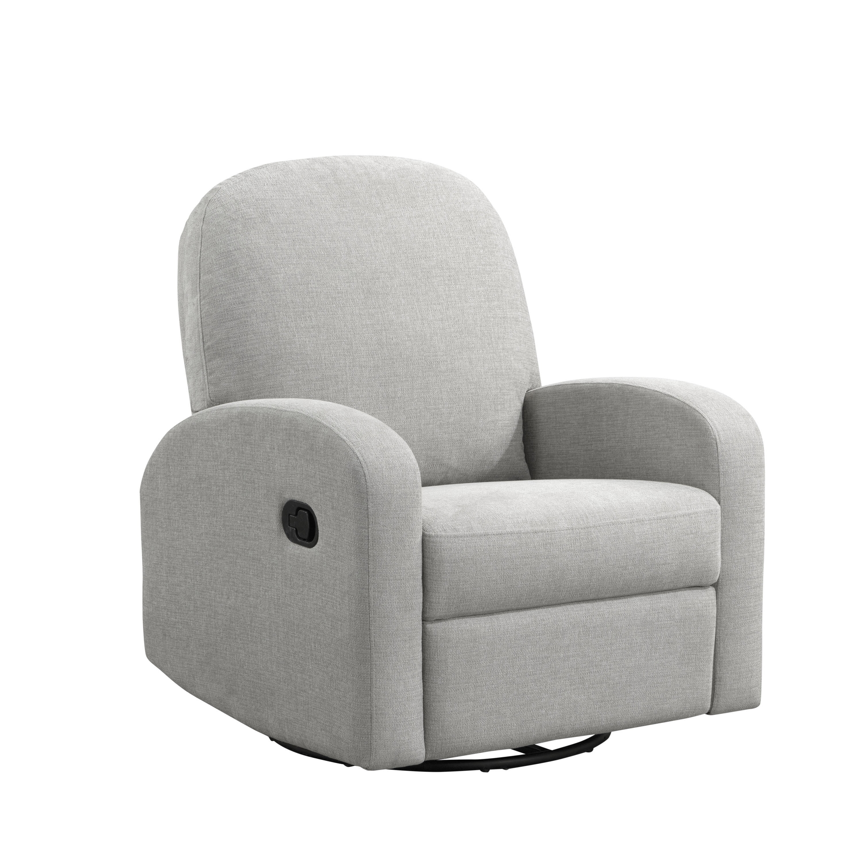 Relax-A-Lounger Pearson Modern Swivel Recliner, Light Gray Fabric