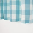 thumbnail image 5 of 3 Pc Cotton Classic Country Farmhouse Kitchen Window Curtain Grommet Top -Sky Blue & White Buffalo Check Tier & Valance Set, 54" x 18" / 27" x 24", 5 of 5