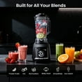 thumbnail image 3 of 1800 WP Blender for Smoothies, 30,000 RPM Smoothie Blenders for Kitchen, Ice Crushing & Frozen Fruit Countertop Smoothie Maker with 68oz BPA-Free Pitcher, Adjustment Speed Knob, Black, 3 of 10