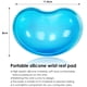 thumbnail image 2 of Cojín de almohada de mano fresca para reposamuñecas de gel de silicona, cojín de almohada de mano fresca translúcida en forma de corazón para reducir el dolor de fatiga de muñeca, azul-- Sincero Electrónica, 2 of 7