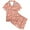 Orange, variant on Auroural Kids Sleepwear Size 6 Girls Button Front Pajama Top & Shorts Set, Panda print, 2-Piece, Sizes 2-14 & Plus